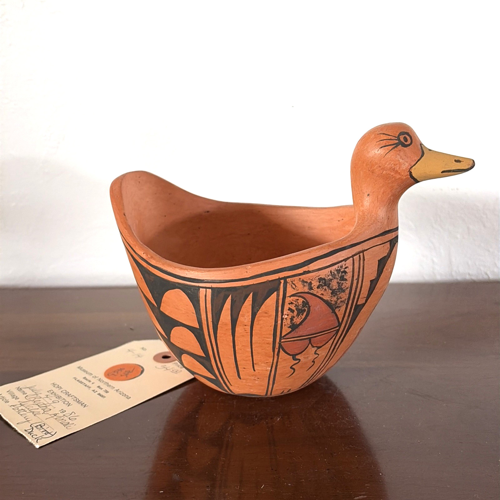 Vintage Bertha Kinale Hopi Pueblo Native American Pottery Duck Bowl Effigy 7x5 Vintage Bertha Kinale Hopi Pueblo Native American Pottery Duck Bowl Effigy 7x5