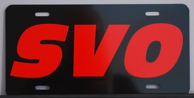 SVO METAL LICENSE PLATE FITS COBRA R MUSTANG F-150 LIGHTNING FOCUS CONTOUR FORD