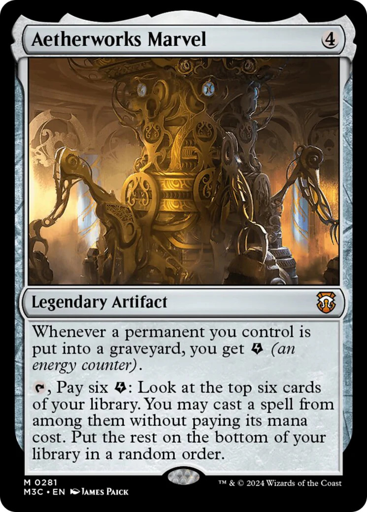Aetherworks Marvel (Ripple Foil) [Modern Horizons 3 Commander] Foil Near Mint M