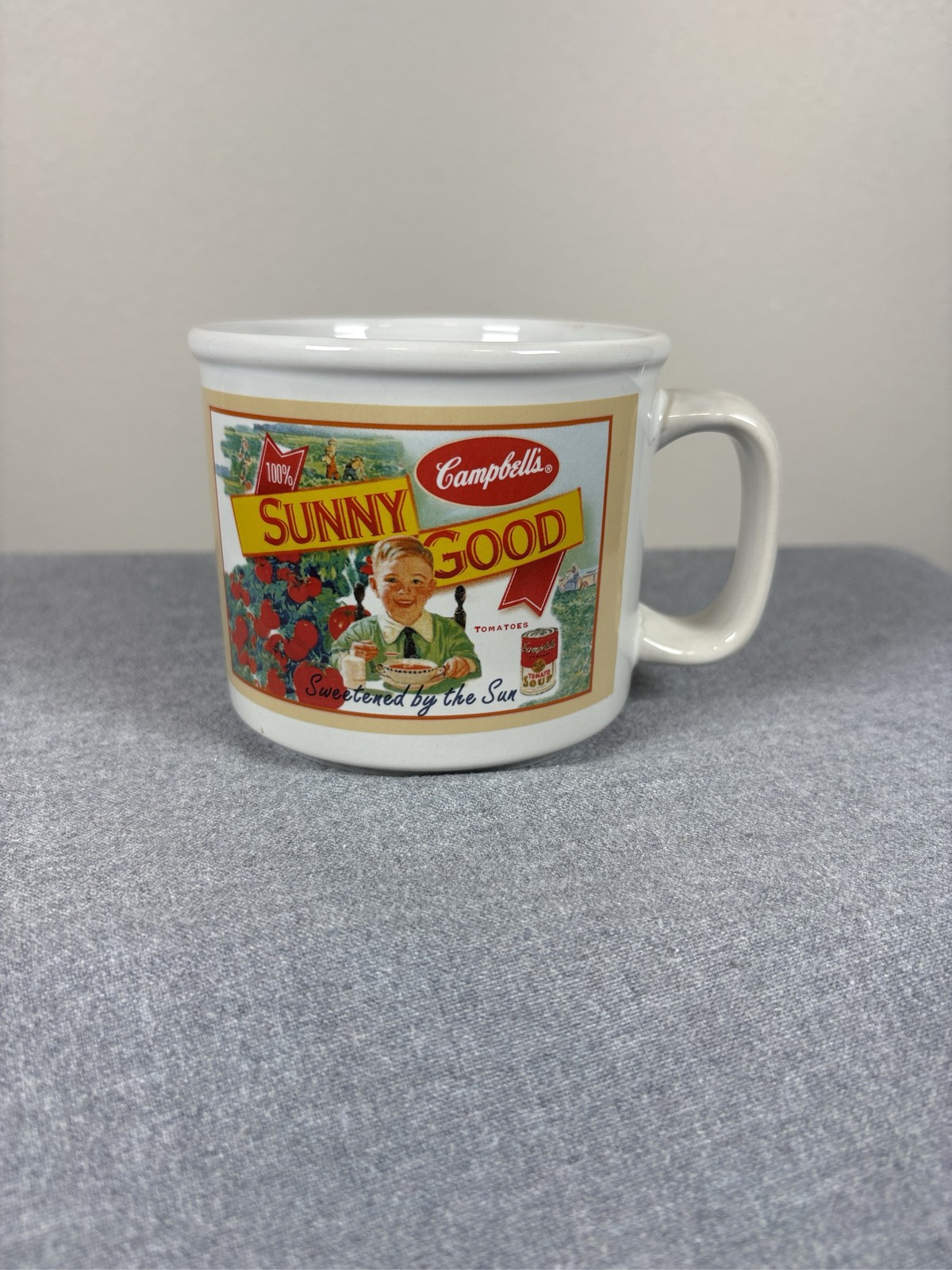 2005 Campbell\'s Tomato Soup Sunny Good Ceramic Mug Houston Harvest 2005 Campbell\'s Tomato Soup Sunny Good Ceramic Mug Houston Harvest