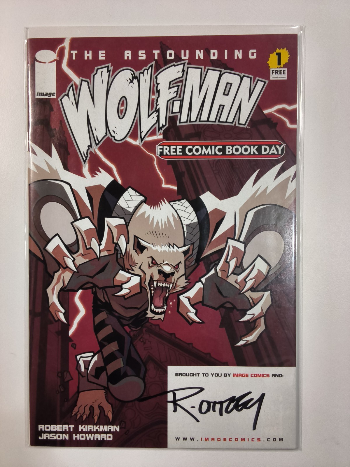 The Astounding Wolf-Man #1 FCBD Signed Ryan Ottley w/COA
