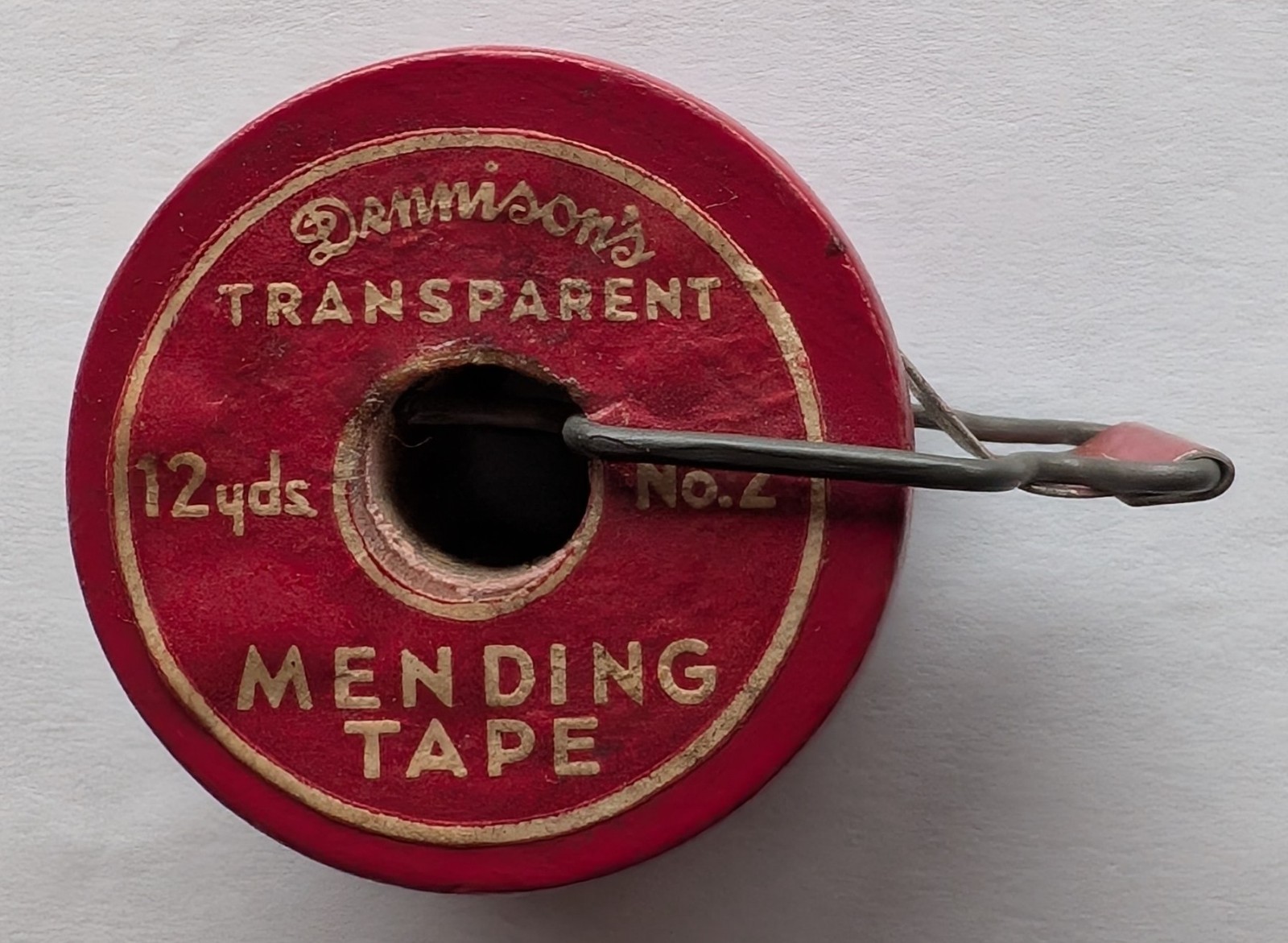 Vintage  Dennison\'s Transparent Mending Tape 12 yards No. 2 New Old Stock