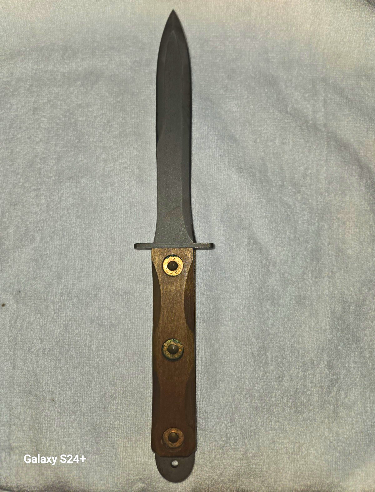 Ek Commando 1941 Reproduction Combat Fixed Blade Knife Black Clip Point Wood