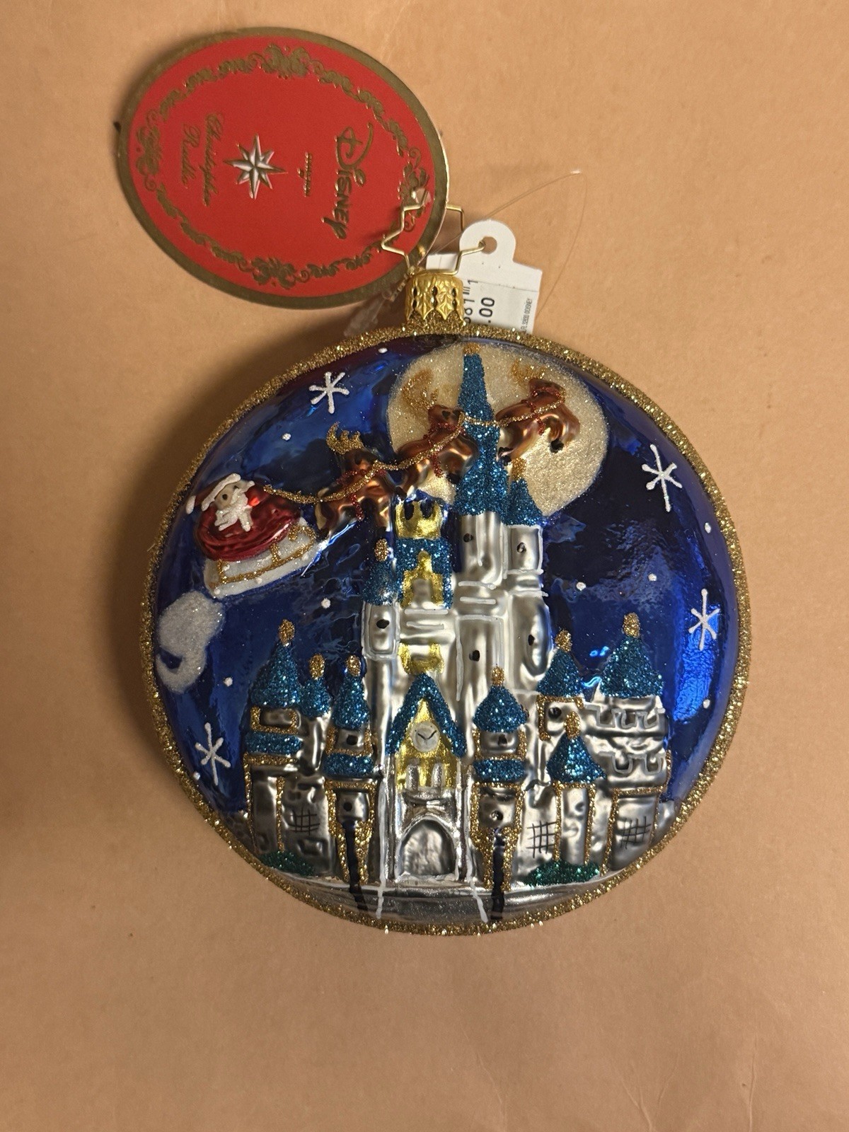 Disney World Christopher Radko Castle Santa Glass Christmas Ornament 2026 NEW