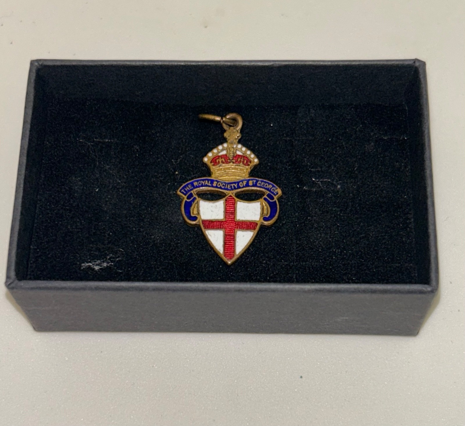 Antique Royal Society of St George Gilt Enamel Shield Pendant Stokes Sons Melb Antique Royal Society of St George Gilt Enamel Shield Pendant Stokes Sons Melb
