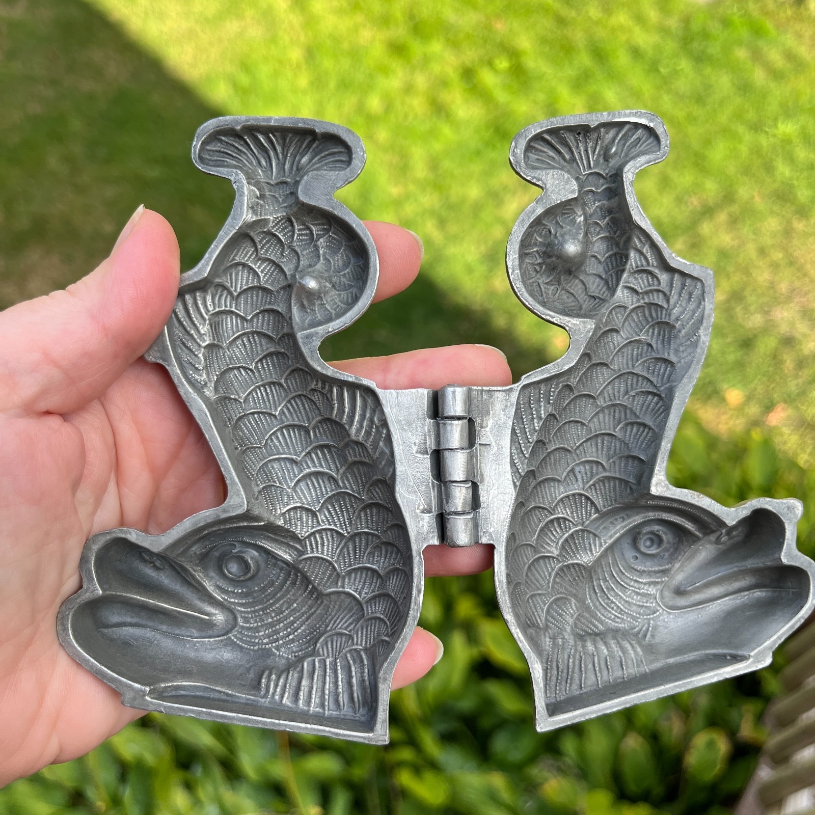 Dauphin of France Antique Vintage Pewter Ice Cream Mold Schall258 French Dolphin