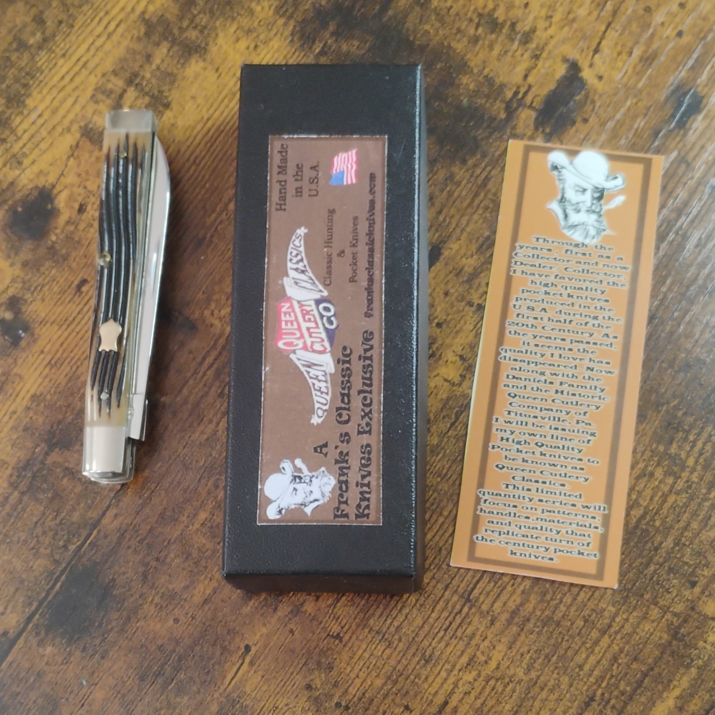 Queen classic winter bottom doctor knife Frank's SFO first run signed COA card