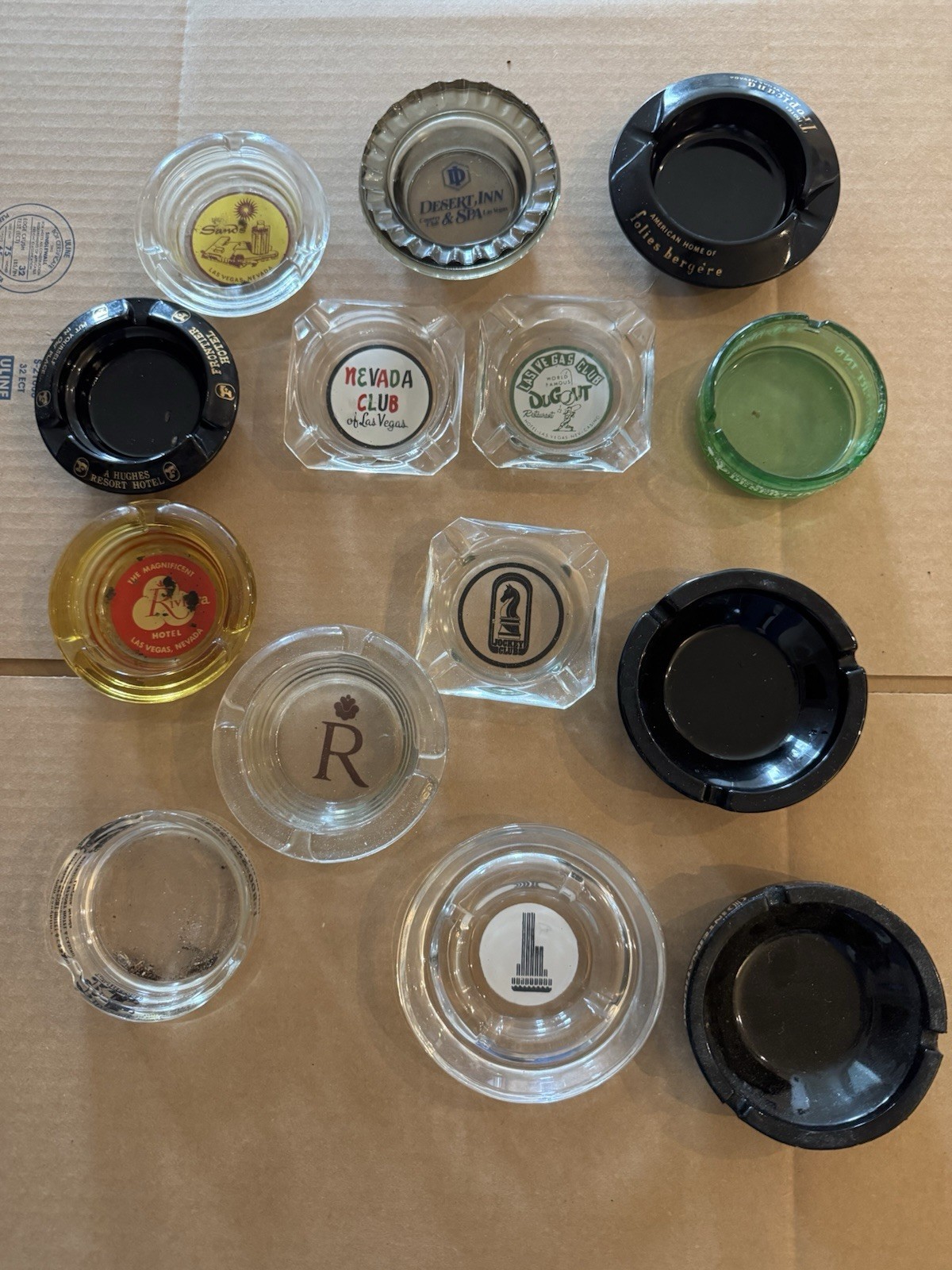 14 Vintage Las Vegas Casino Hotel Ashtrays Sands Desert Inn Frontier Hilton