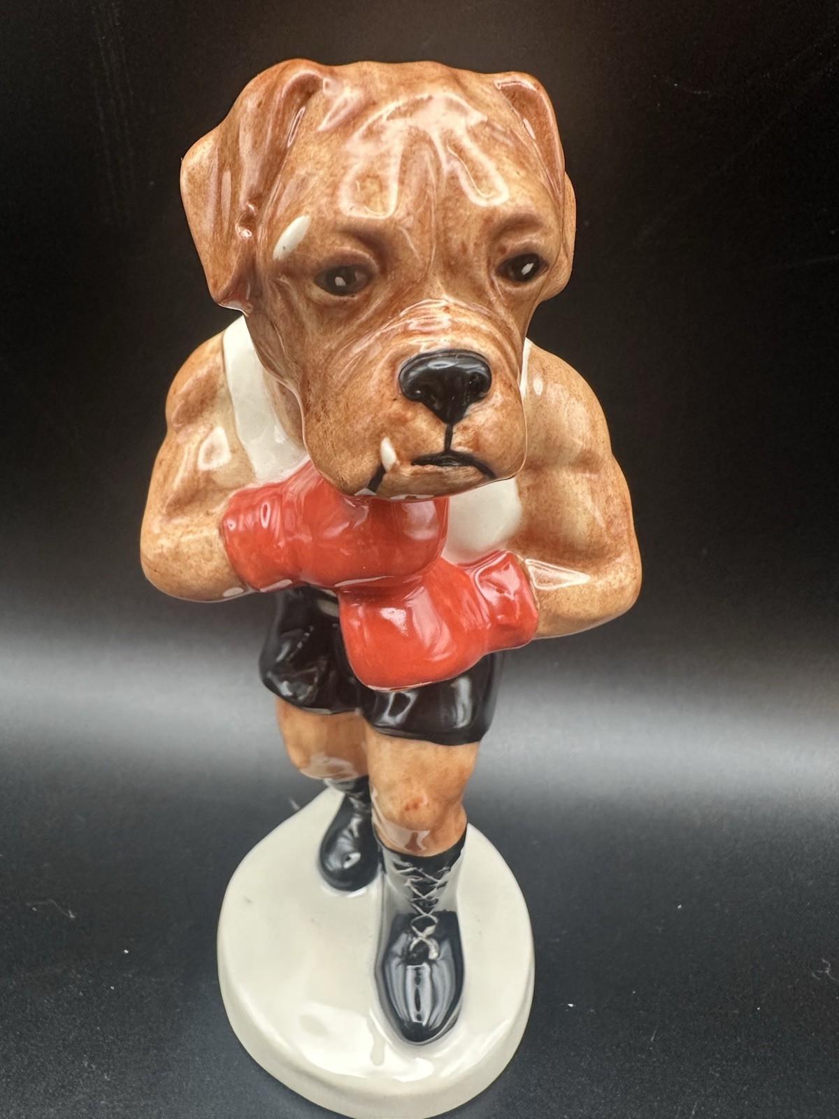 Beswick Sporting Collection It's A Knockout Dog Boxing Numbered England 1998