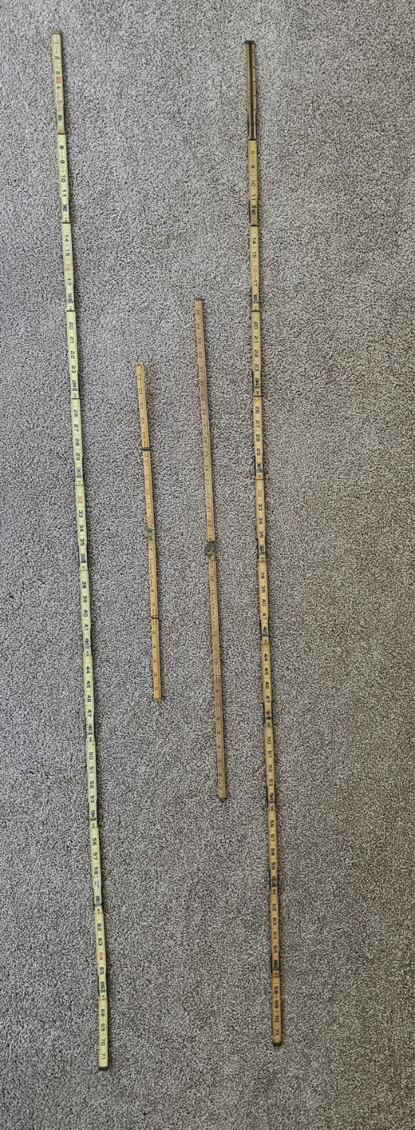 3 Lufkin and 1 Stanley Folding Ruler Extension. 3 Lufkin and 1 Stanley Folding Ruler Extension.