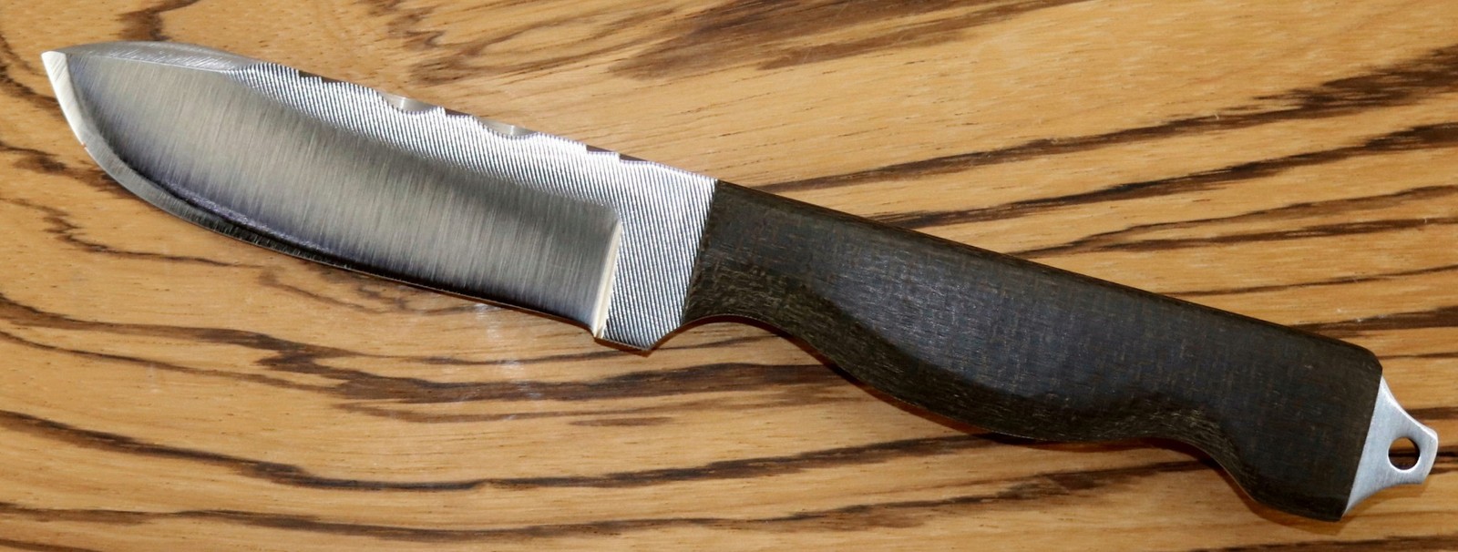 Anza Boddington Hand Made Hi Carbon Steel Fixed Blade OD Micarta Handle USA