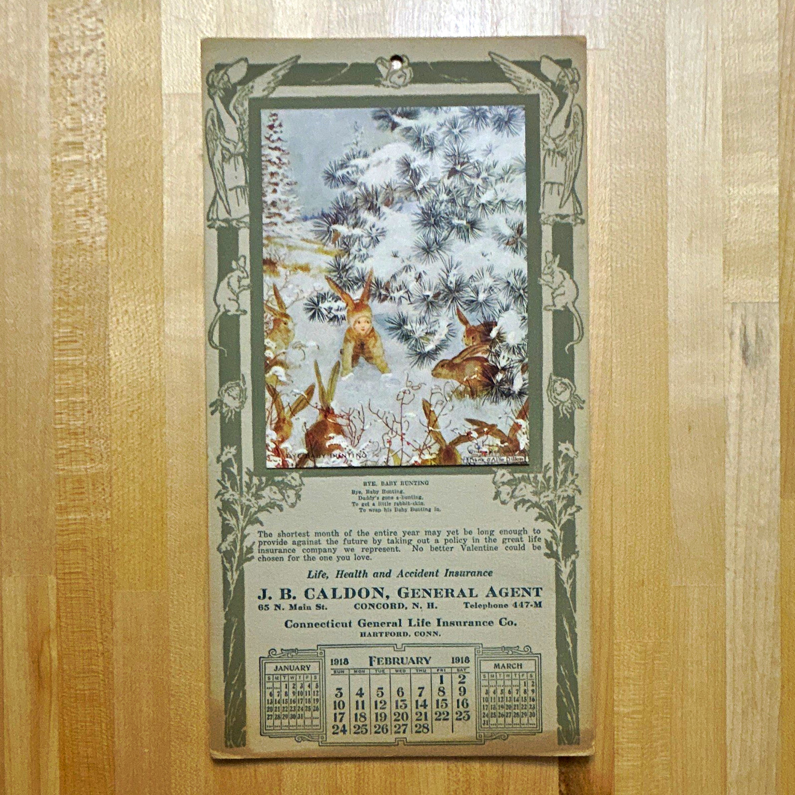 Vintage 1918 Advertising Calendar \