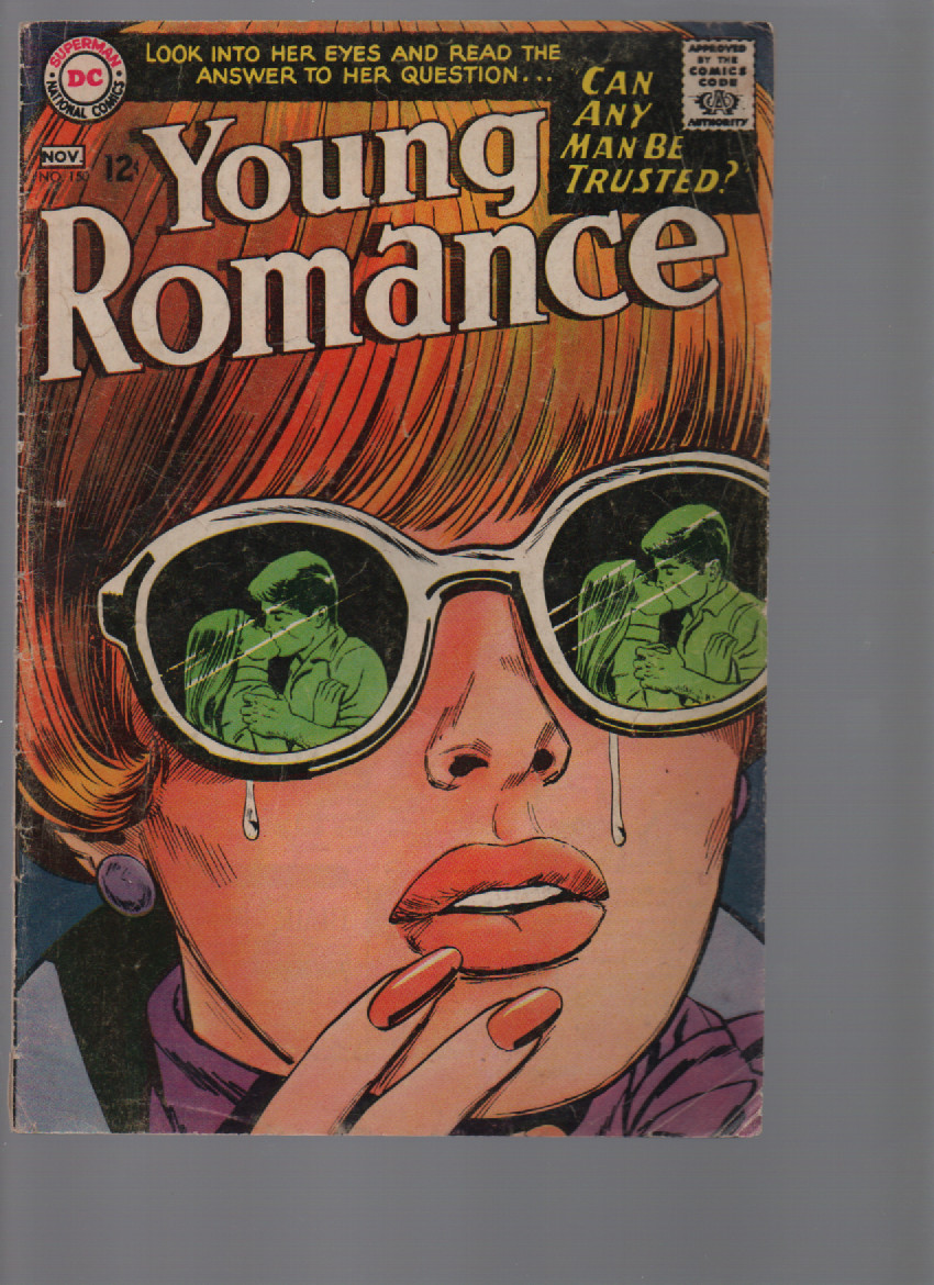 YOUNG ROMANCE #150 DC COMICS 1967 CLASSIC CRYING GIRL COVER VG
