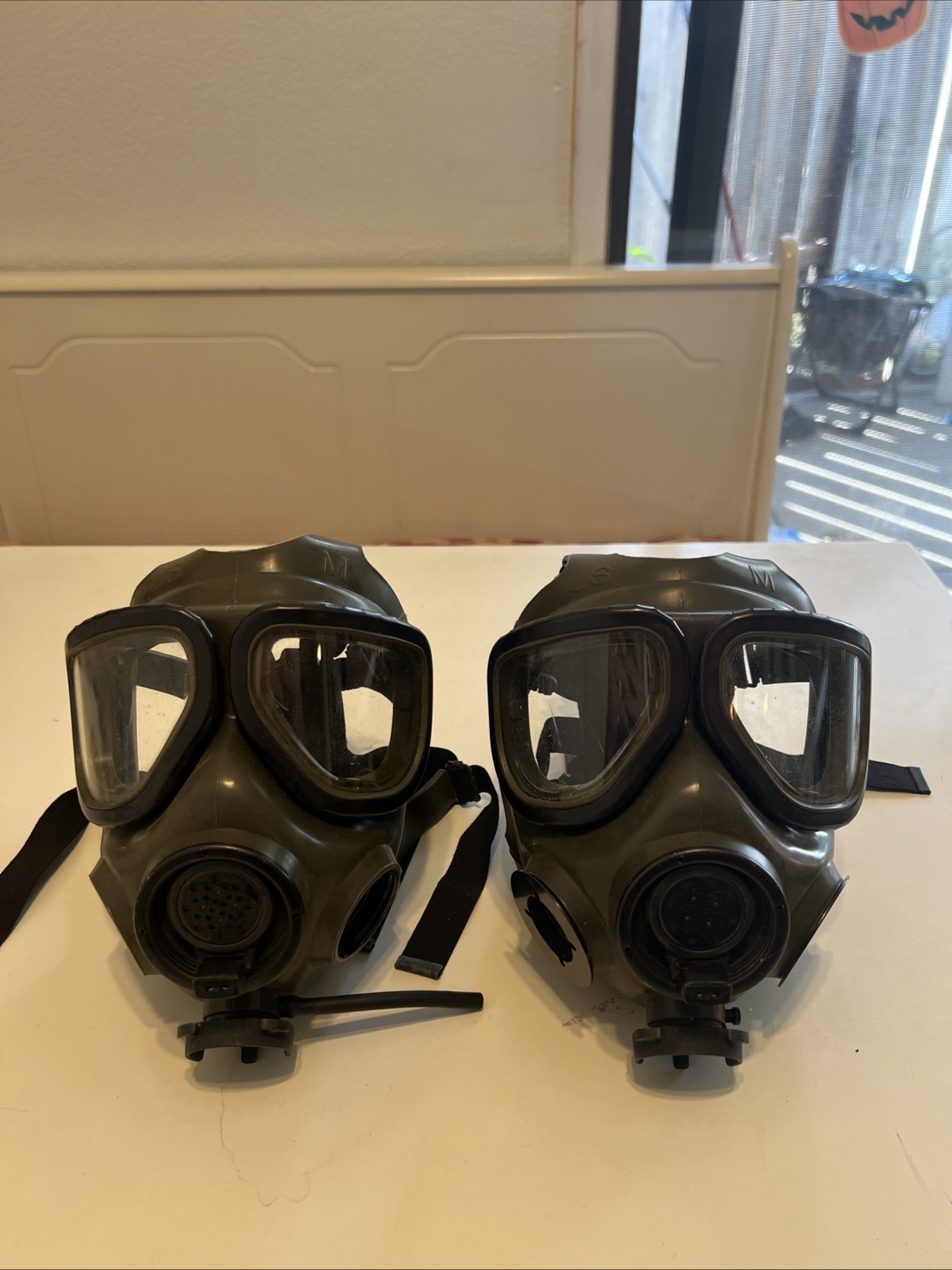 TWO M40 Gas Mask size M
