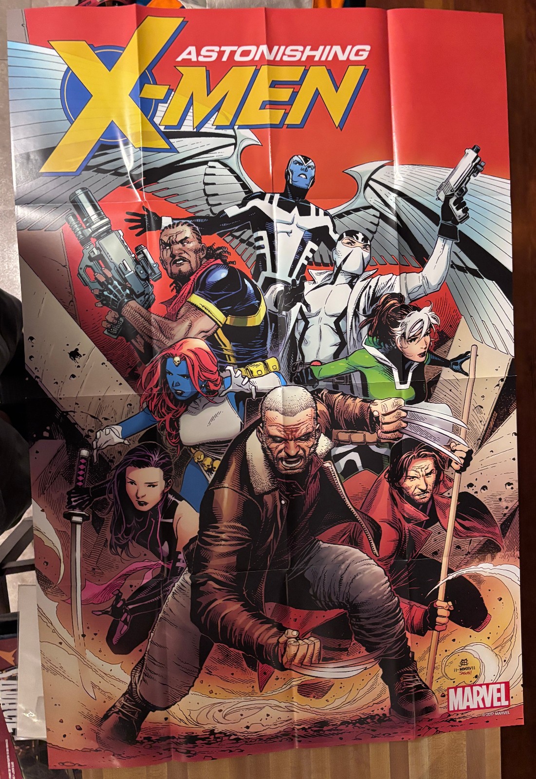 Astonishing X-MEN folded poster 2017 marvel