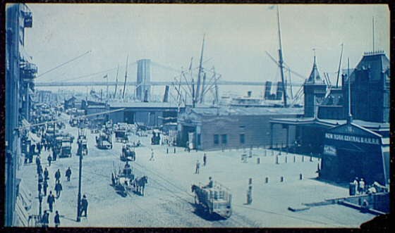 Photo:New York NY South Street Brooklyn Bridge Waterfront 1900s