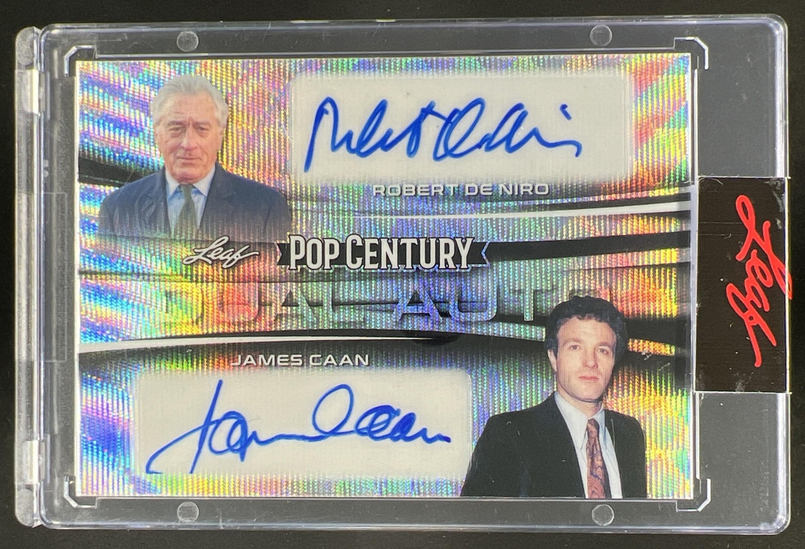 Robert De Niro James Caan 2022 Leaf Metal Pop Century Dual Auto Wave 1/2