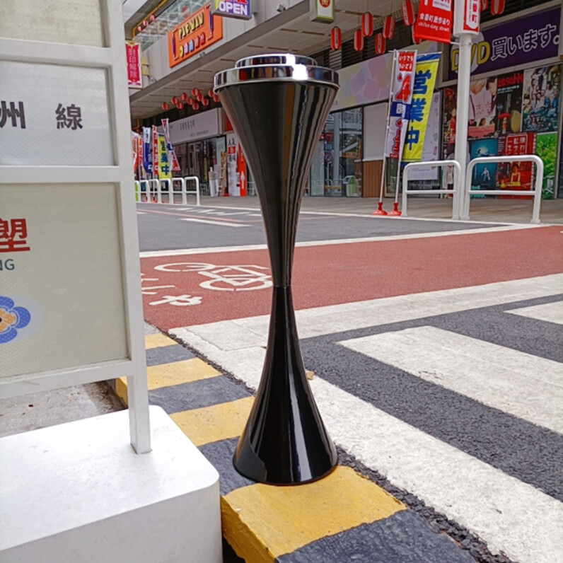 23'' Outdoor Floor Standing Ashtray Cigarette Ash Bin With Lid Home Office Black 23'' Outdoor Floor Standing Ashtray Cigarette Ash Bin With Lid Home Office Black