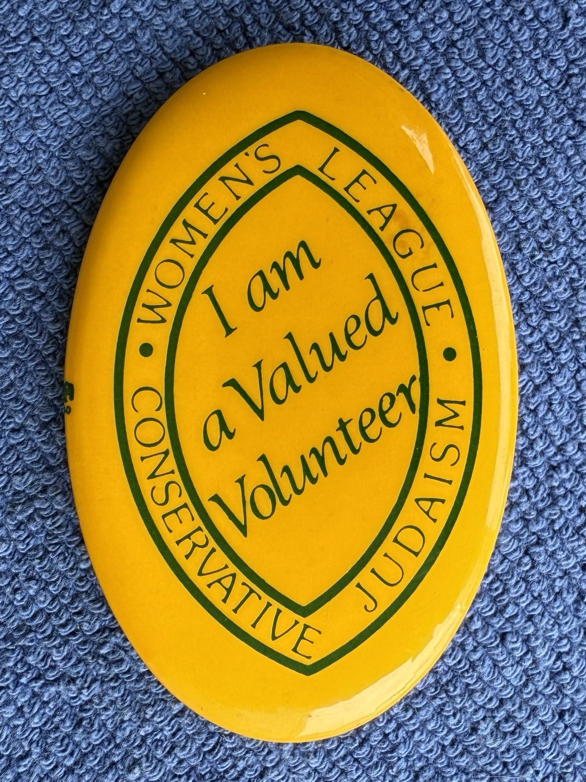 Vintage Jewish Pinback Women’s League Conservative Judaism Valued Volunteer Jews Vintage Jewish Pinback Women’s League Conservative Judaism Valued Volunteer Jews
