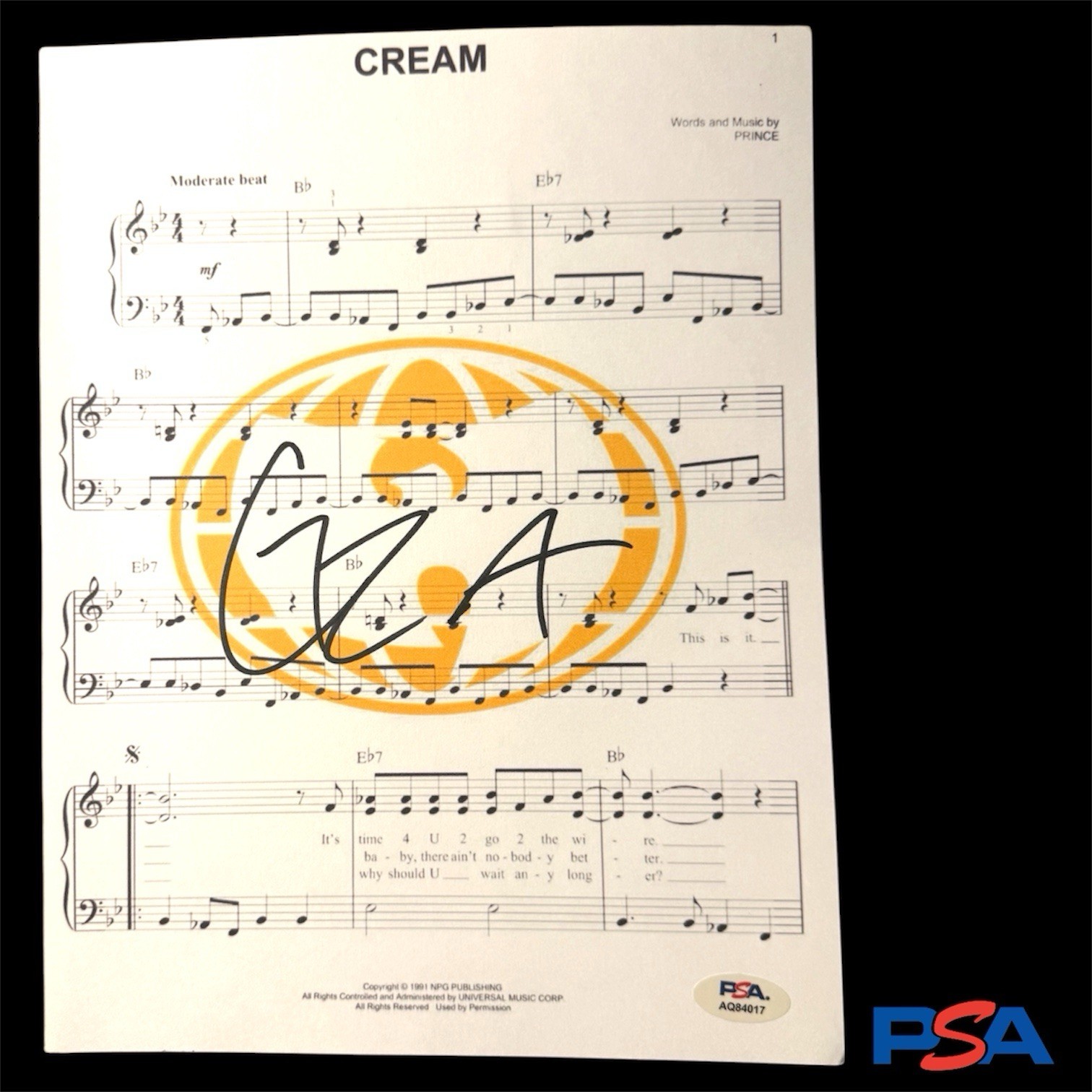 GZA Signed CREAM Sheet Music PSA/DNA COA Autograph Wutang Clan