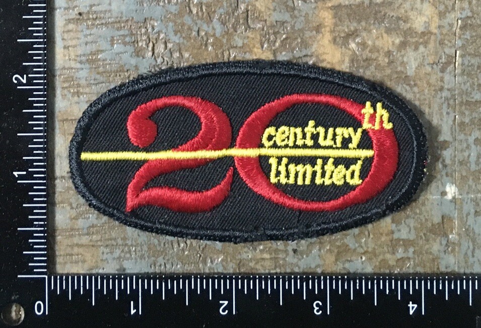 Vintage 20TH CENTURY LIMITED Railroad Train Railway Embroidered Sew-On Patch Vintage 20TH CENTURY LIMITED Railroad Train Railway Embroidered Sew-On Patch