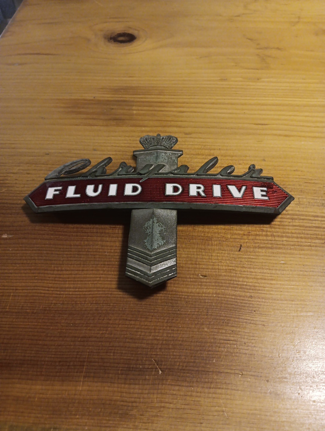 1941 Chrysler Fluid Drive Rear Deck Emblem