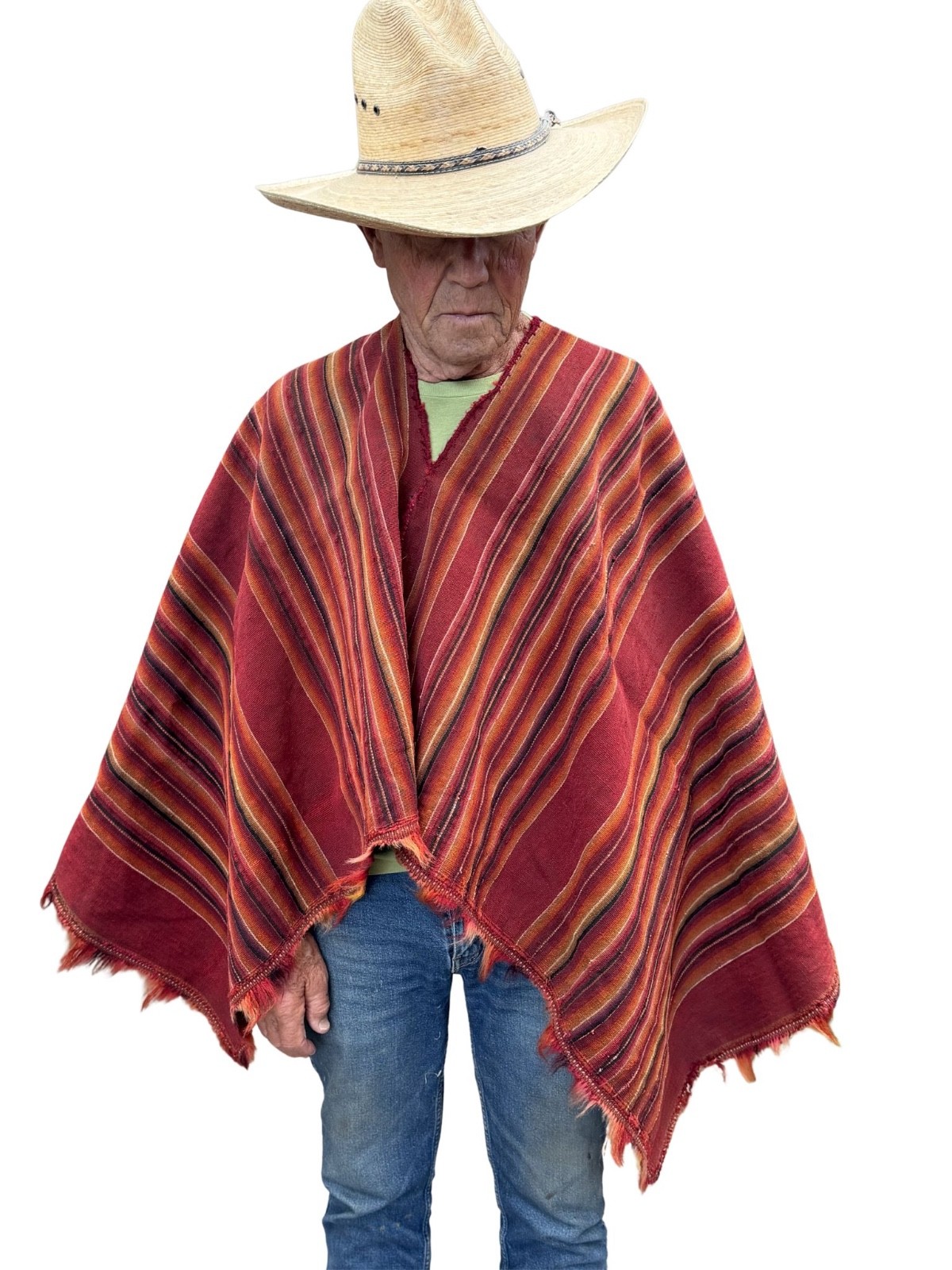 Vintage Bolivian Altiplano Poncho – Calcha Village – Handwoven Wool (c. 1970s)