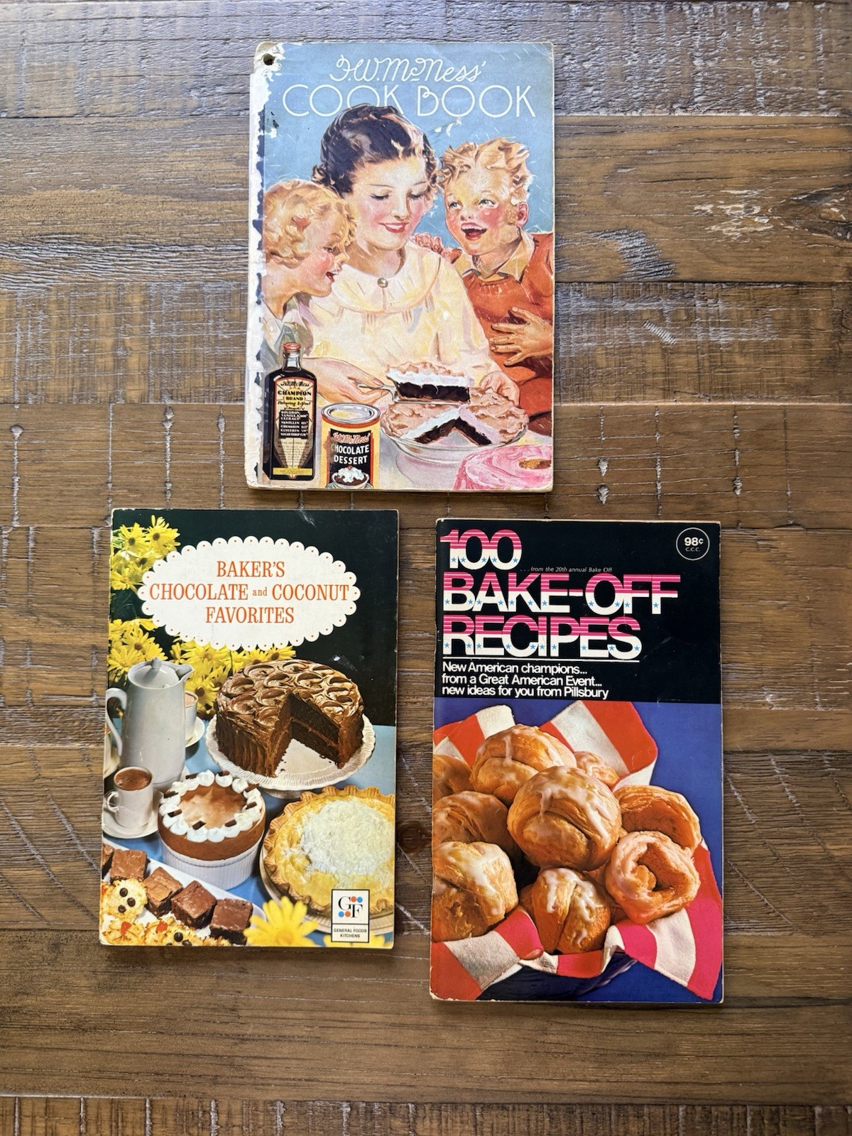 Vintage Dessert Cook Book Recipes Lot General Foods Kitchen Pillsbury F. McNess