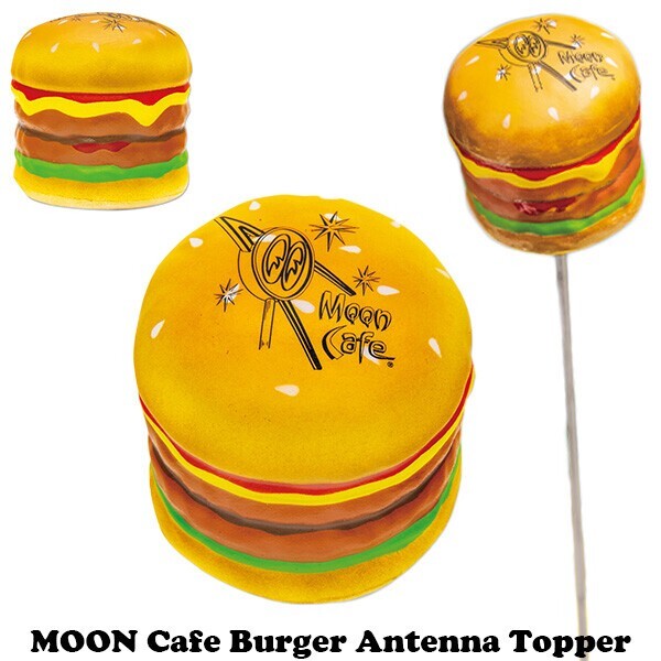 MOONEYES MOON Cafe Burger Antenna Topper PU Foam Car Accessory Custom Brown