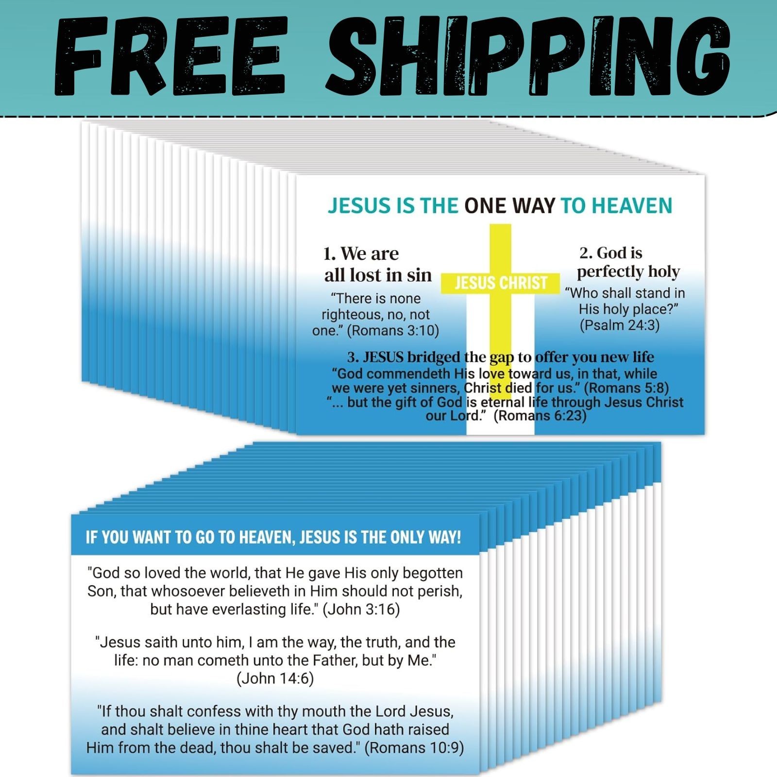 240pcs Gospel Tracts Plan of Salvation Cards Pocket Holy Prayer Cards Bible Trac 240pcs Gospel Tracts Plan of Salvation Cards Pocket Holy Prayer Cards Bible Trac