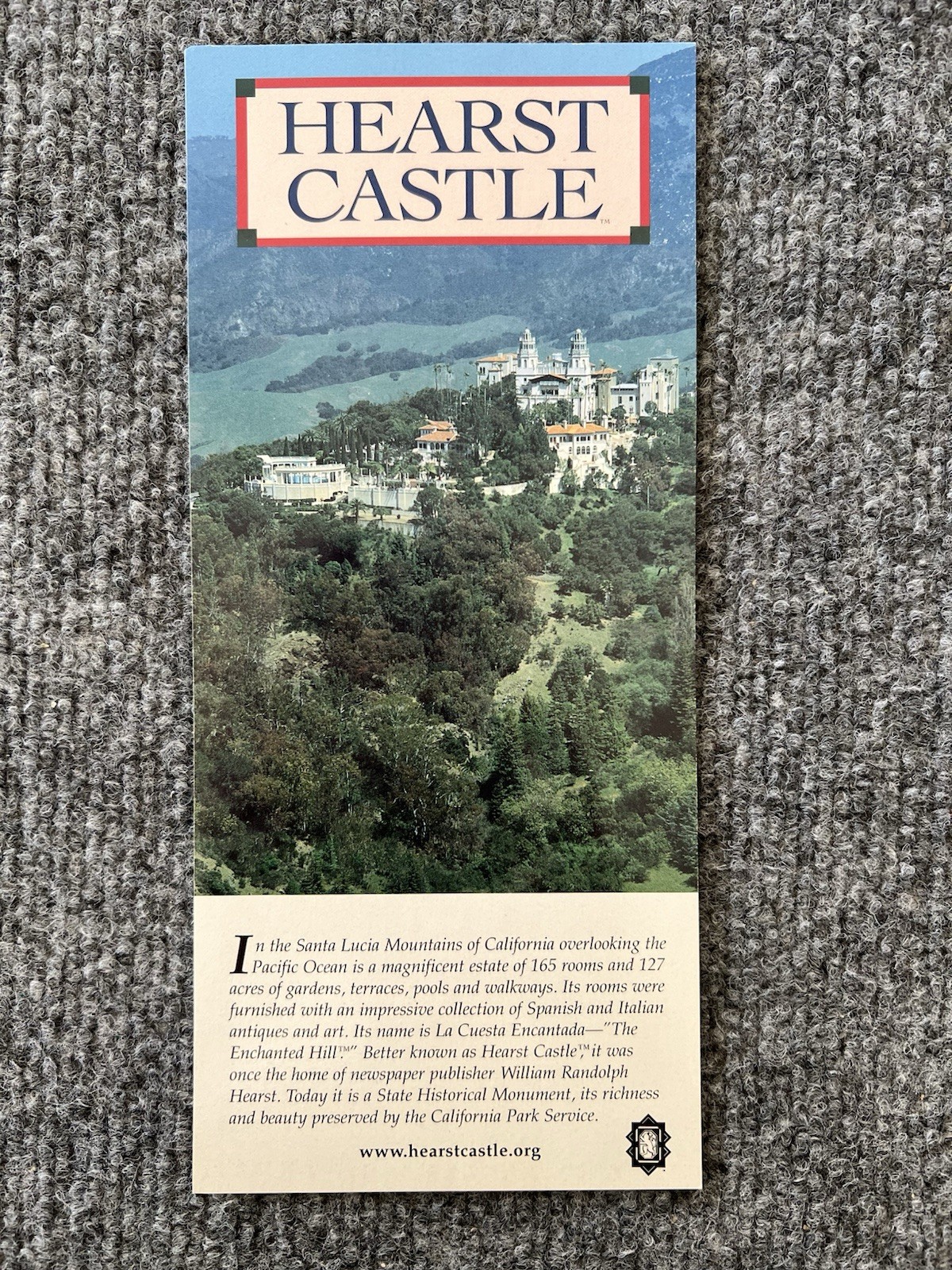 Hearst Castle VTG 1970s Tourist Brochure California