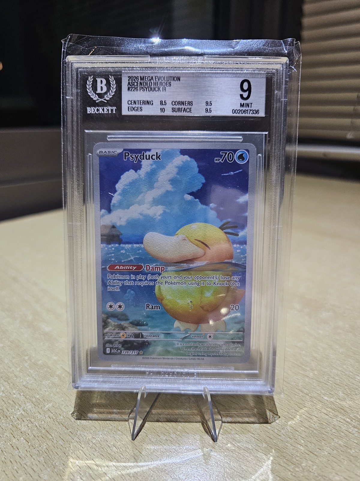 2026 Psyduck 226/217 Ascended Heroes BGS 9 Mint Beckett Pokemon IR 2026 Psyduck 226/217 Ascended Heroes BGS 9 Mint Beckett Pokemon IR