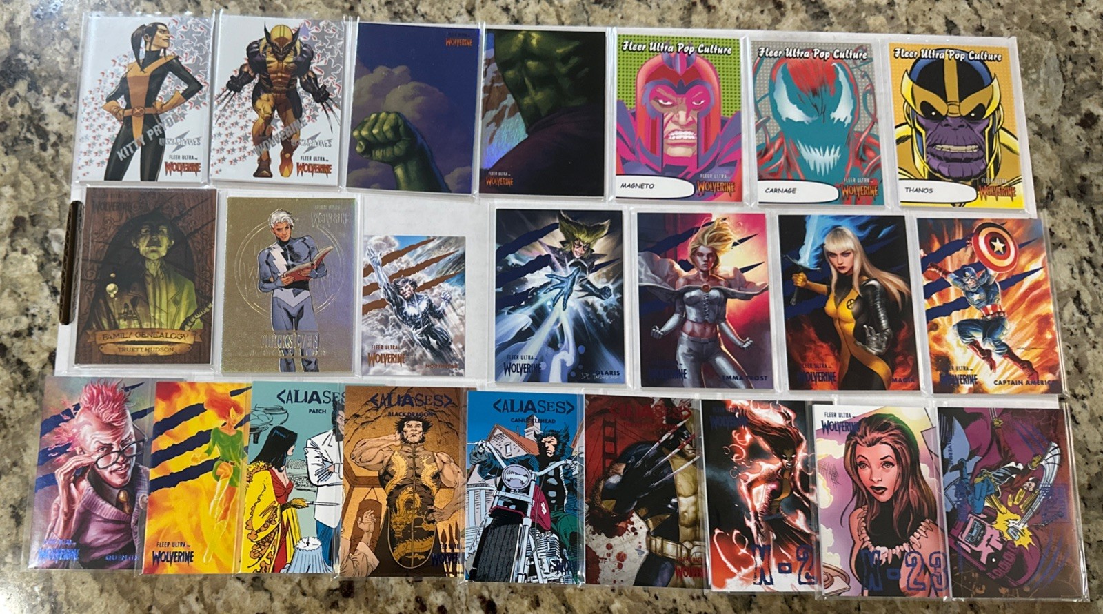 2022 Fleer Ultra Wolverine Serial Numbered + Inserts Lot Of 23