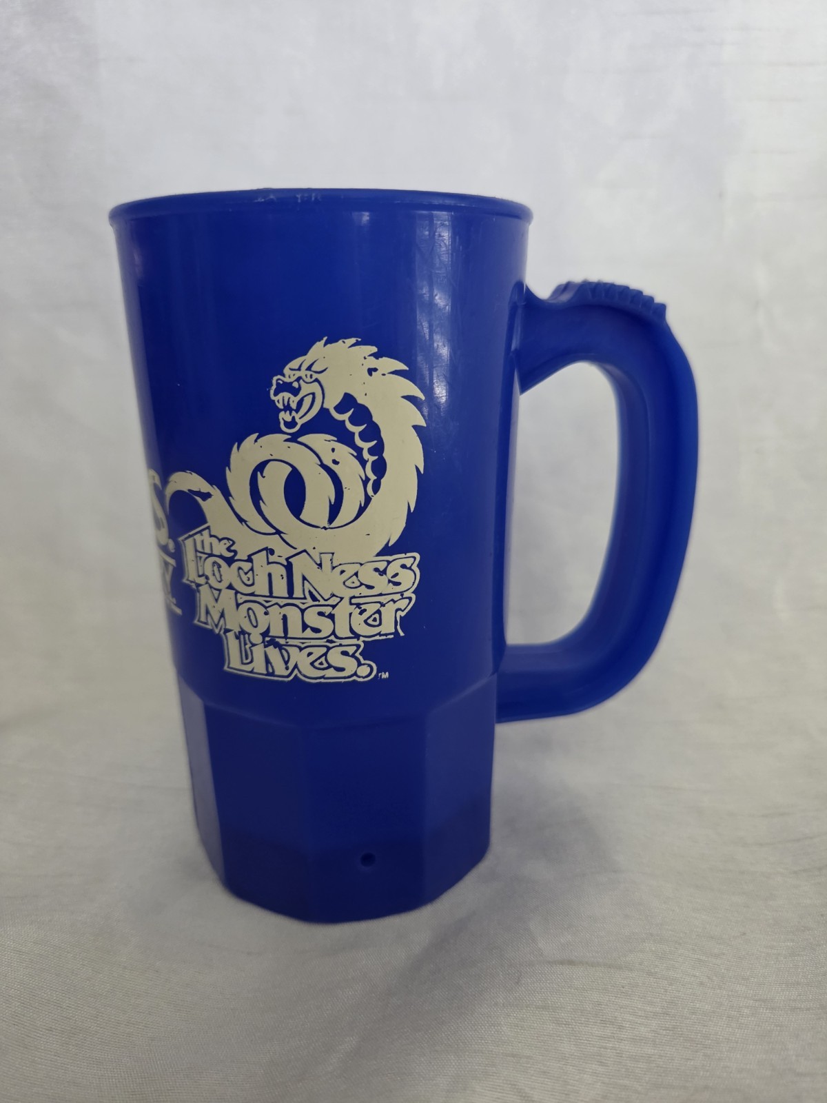 Vintage Loch Ness Monster Busch Gardens Williamsburg VA Blue Souvenir Mug