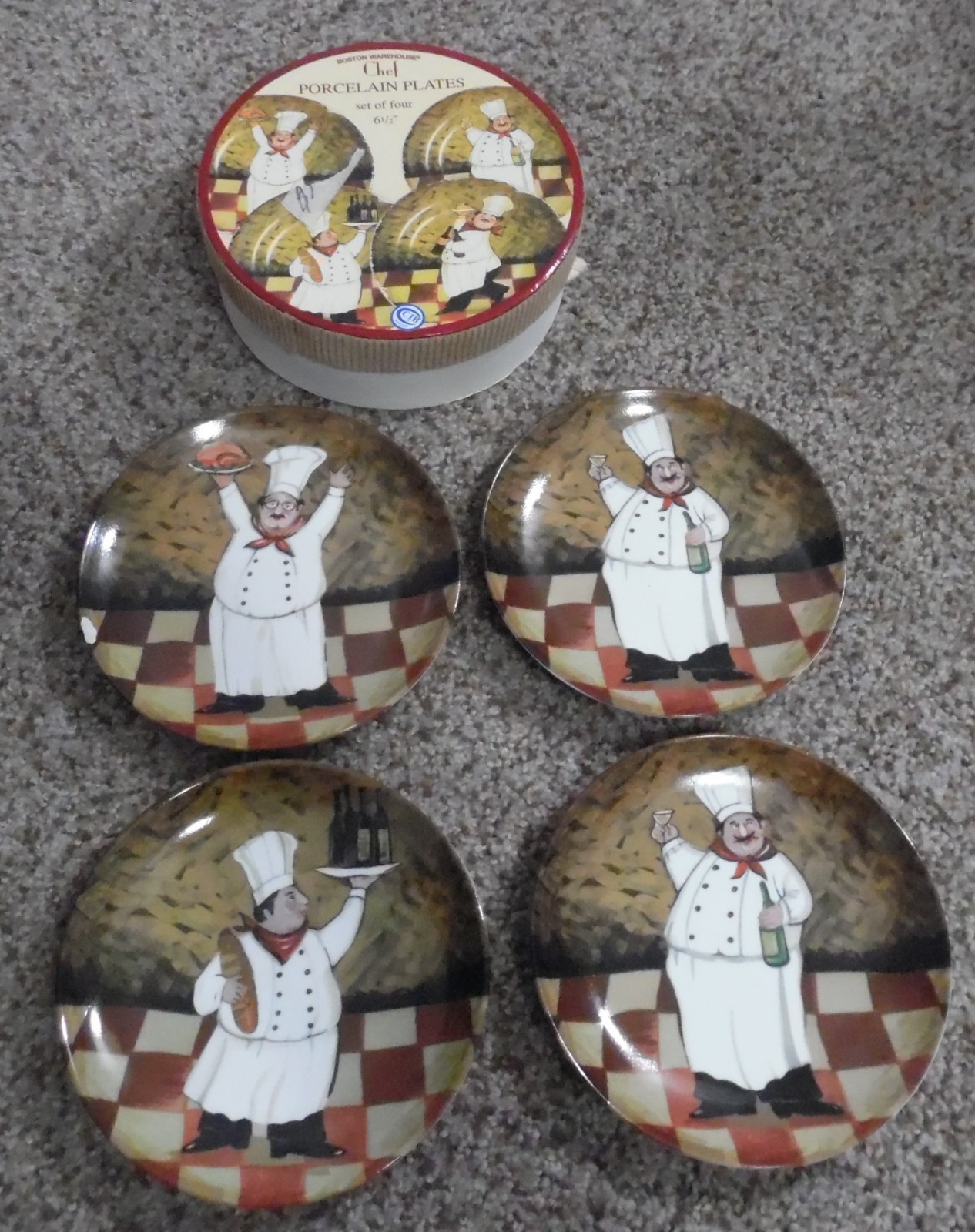 Boston Warehouse 2003 Chef Porcelain Plates 6 1/2\