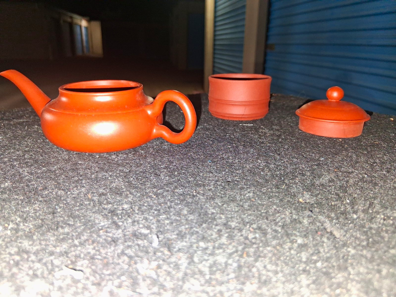 yixing purple clay tea pots collectors edition. with cetificates of authenticity