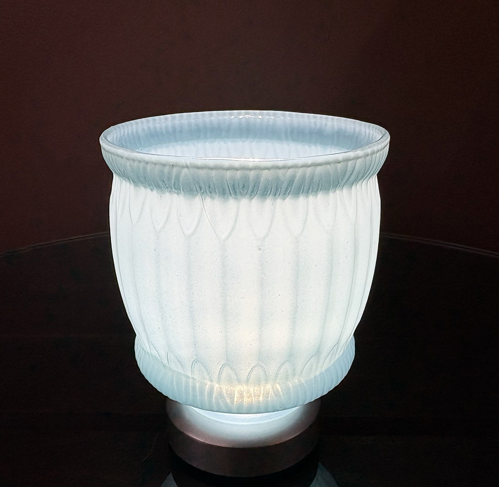 Antique Petite Small Blue Glass Globe Lamp Light Shade 2 1/4” Fitter Vintage