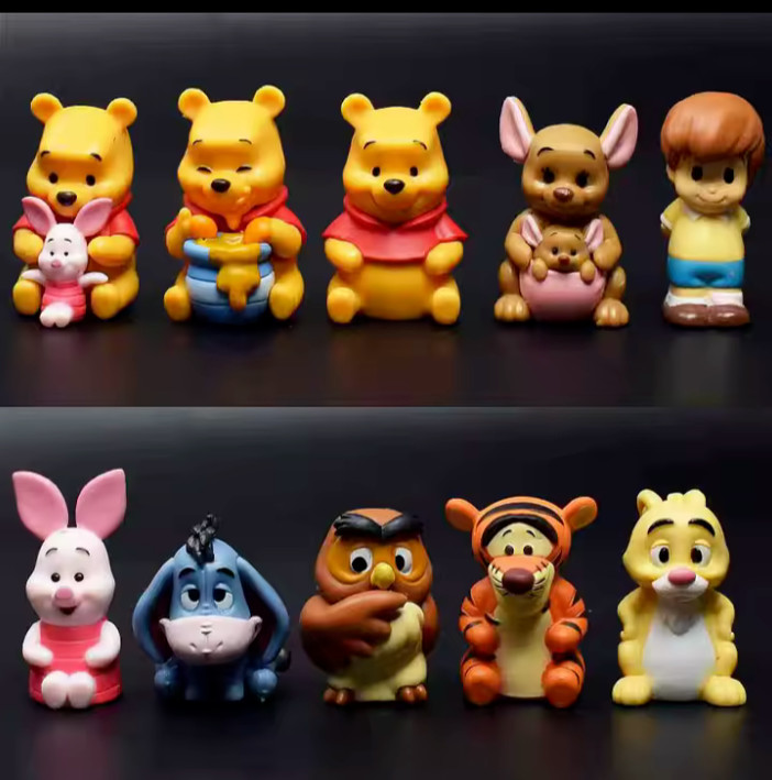 WINNIE THE POOH FIGURES SET - PVC - 10 PIECES - NEXT DAY  FROM USA