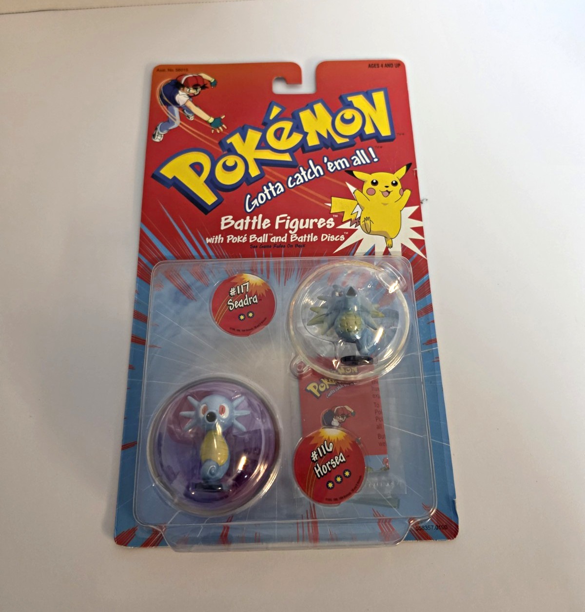 Hasbro Pokémon Battle Figures Seadra #117 & Horsea #116 w/ Poké Ball Discs Hasbro Pokémon Battle Figures Seadra #117 & Horsea #116 w/ Poké Ball Discs