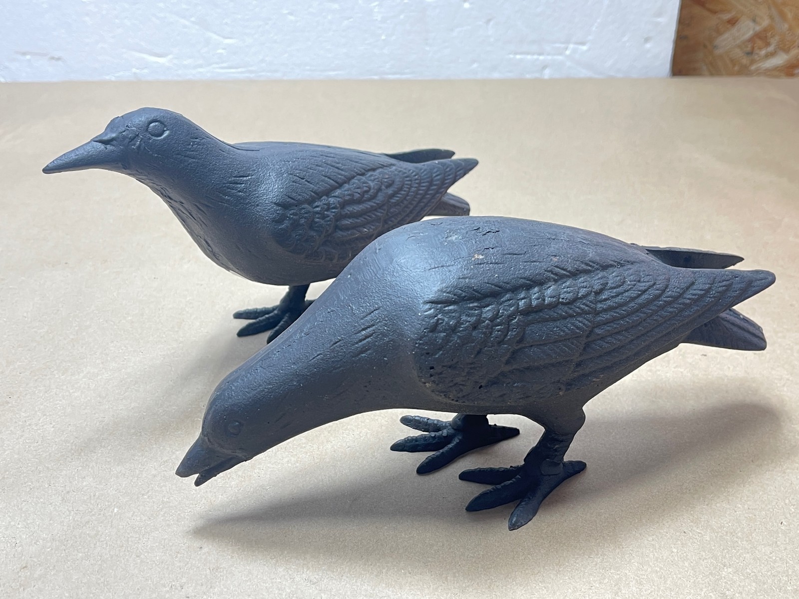 1x Set (2 pc) Park Hill Collection Black  Cast Iron Crow