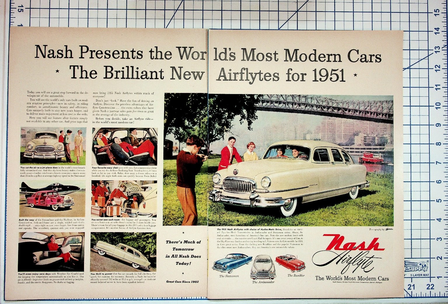 1951 Nash Airflyte Original Vintage Car Advertisement Magazine Ad