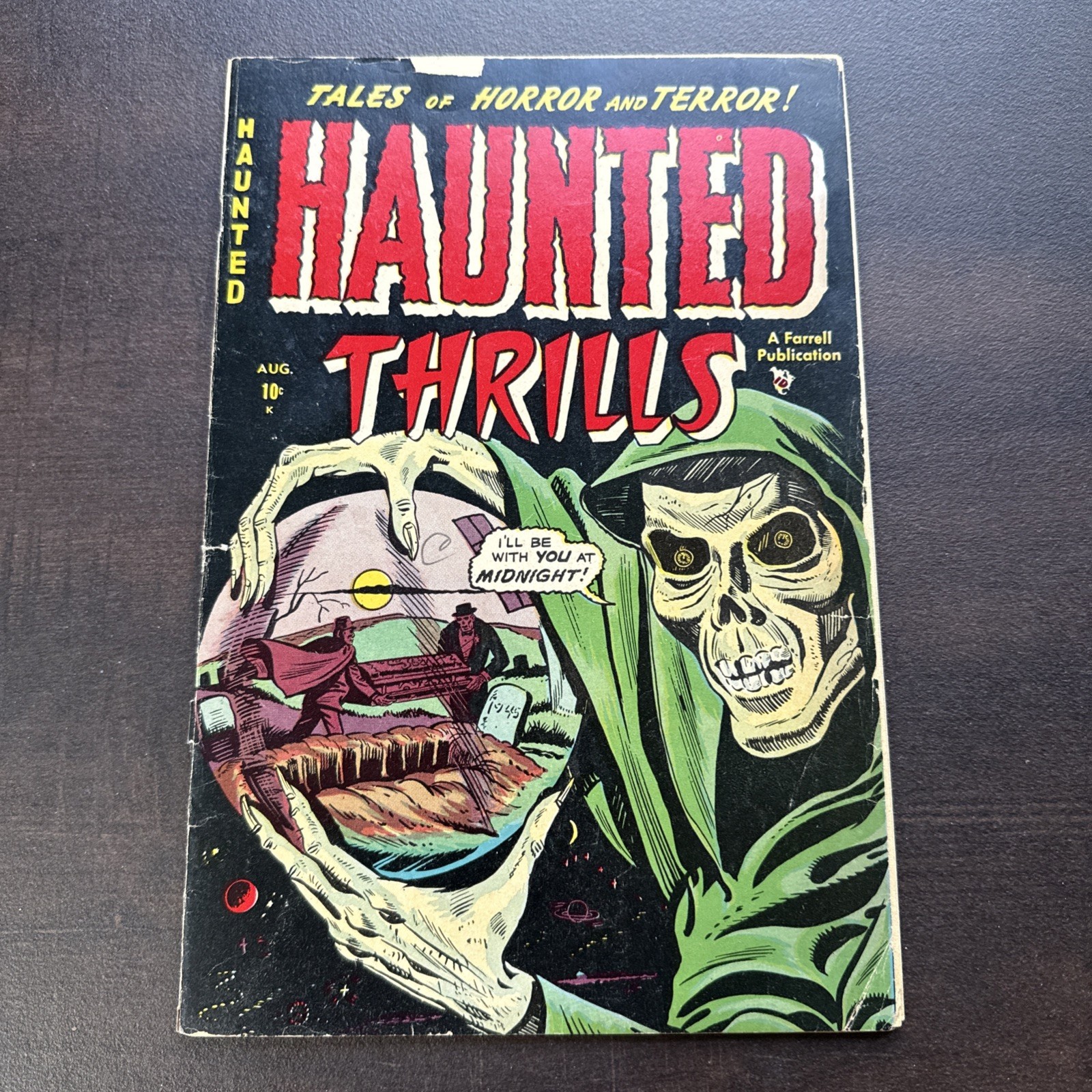 Haunted Thrills 2 Skull Grim Reaper 1952 Ajax-Farrell Atomic Explosion