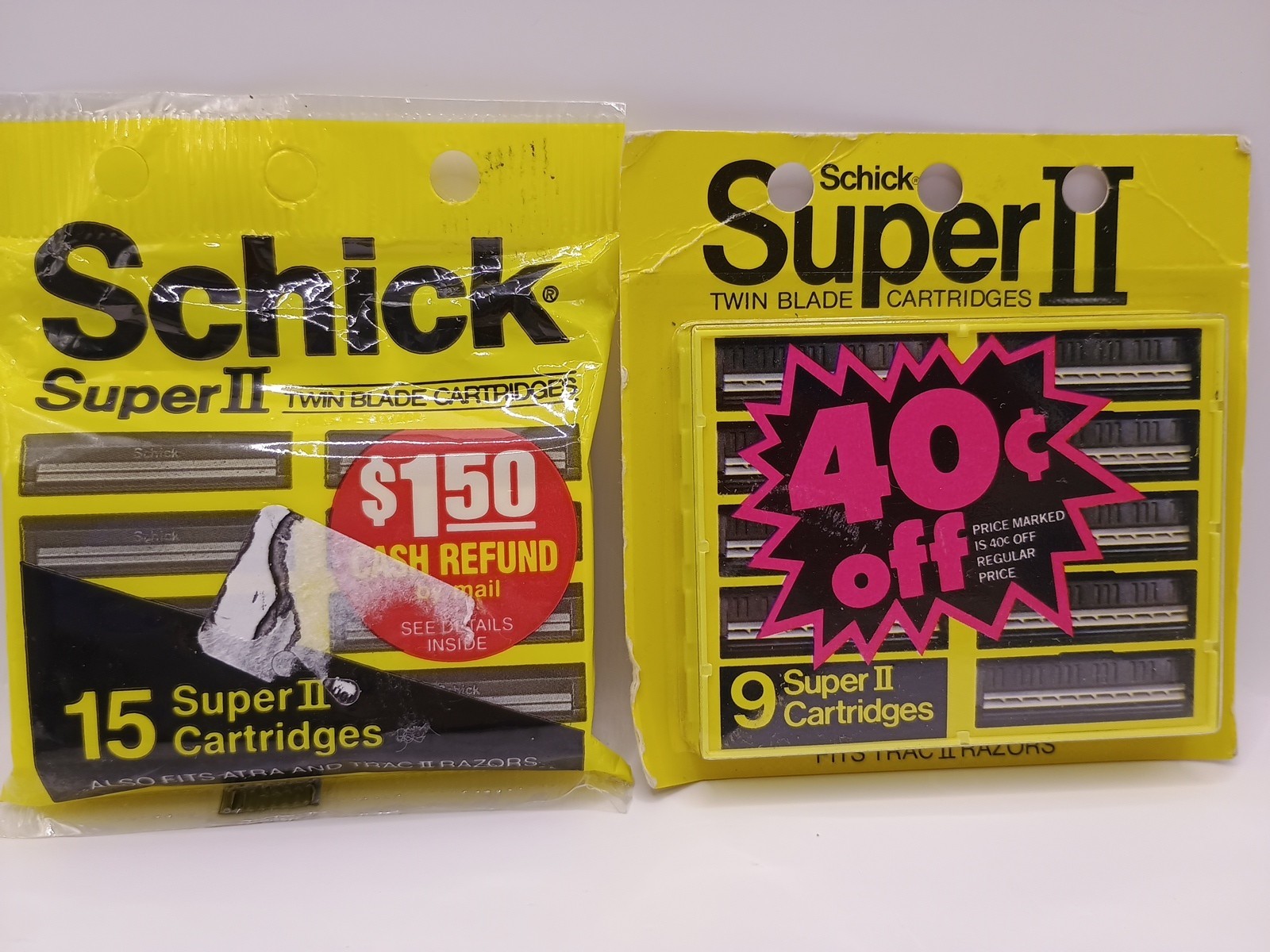 Vtg Schick Super II Twin Blade Mens Razor Cartridges 24 Total 