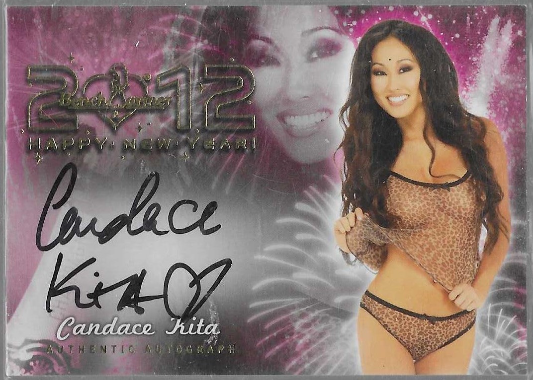 Candace Kita Benchwarmer Happy New Year 2012 Auto Autograph Gold Foil