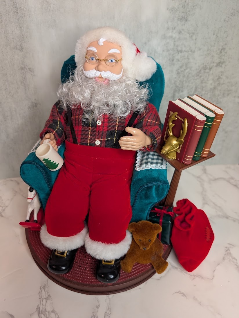 Vintage 1999 AVON Santa Read Me a Story Animated w Accessories Works - Video Vintage 1999 AVON Santa Read Me a Story Animated w Accessories Works - Video