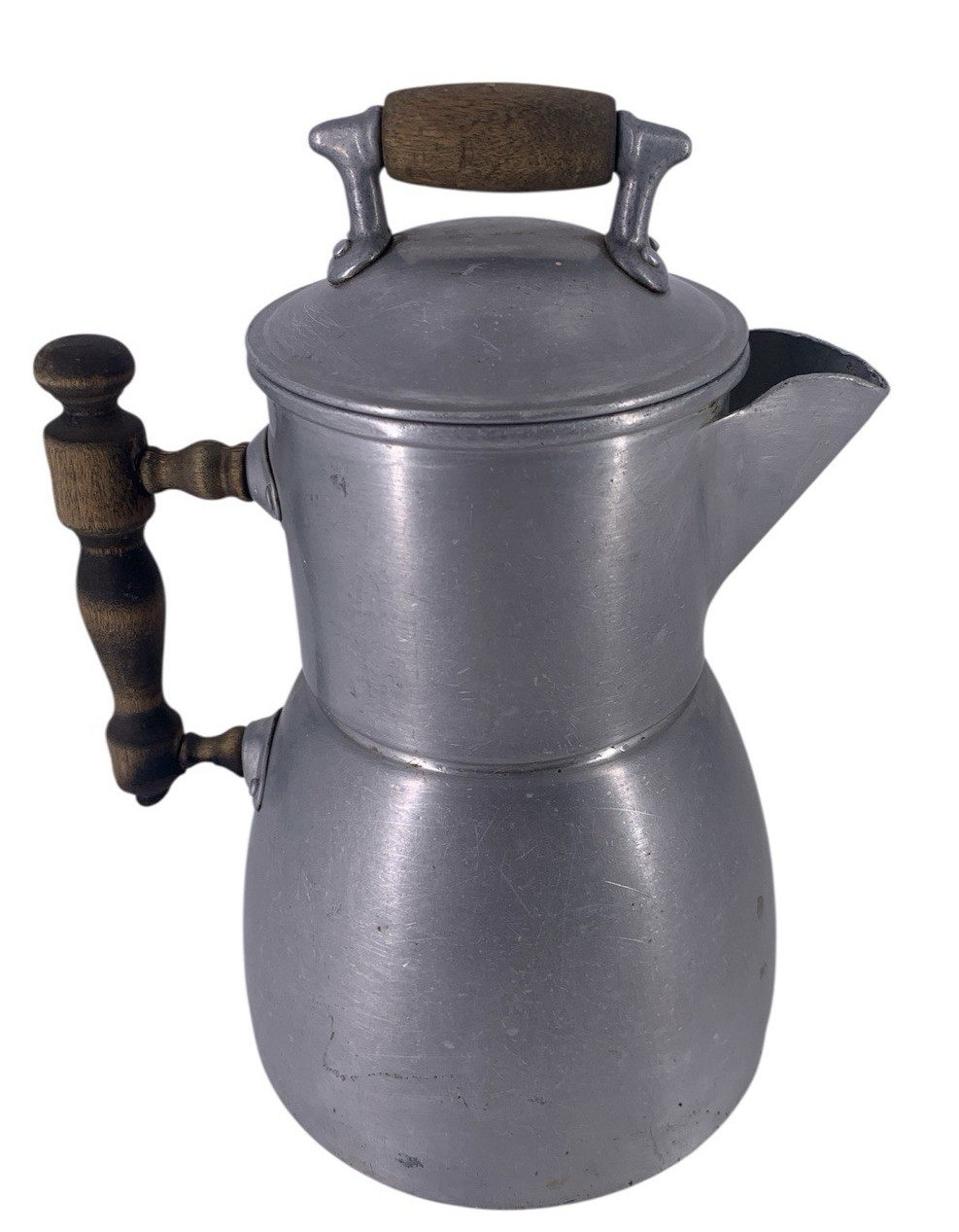 Antique WEAREVER Aluminum Coffee Tea Pot T.A.C.U. Co. Pat. 6/10/1902-8 in Tall