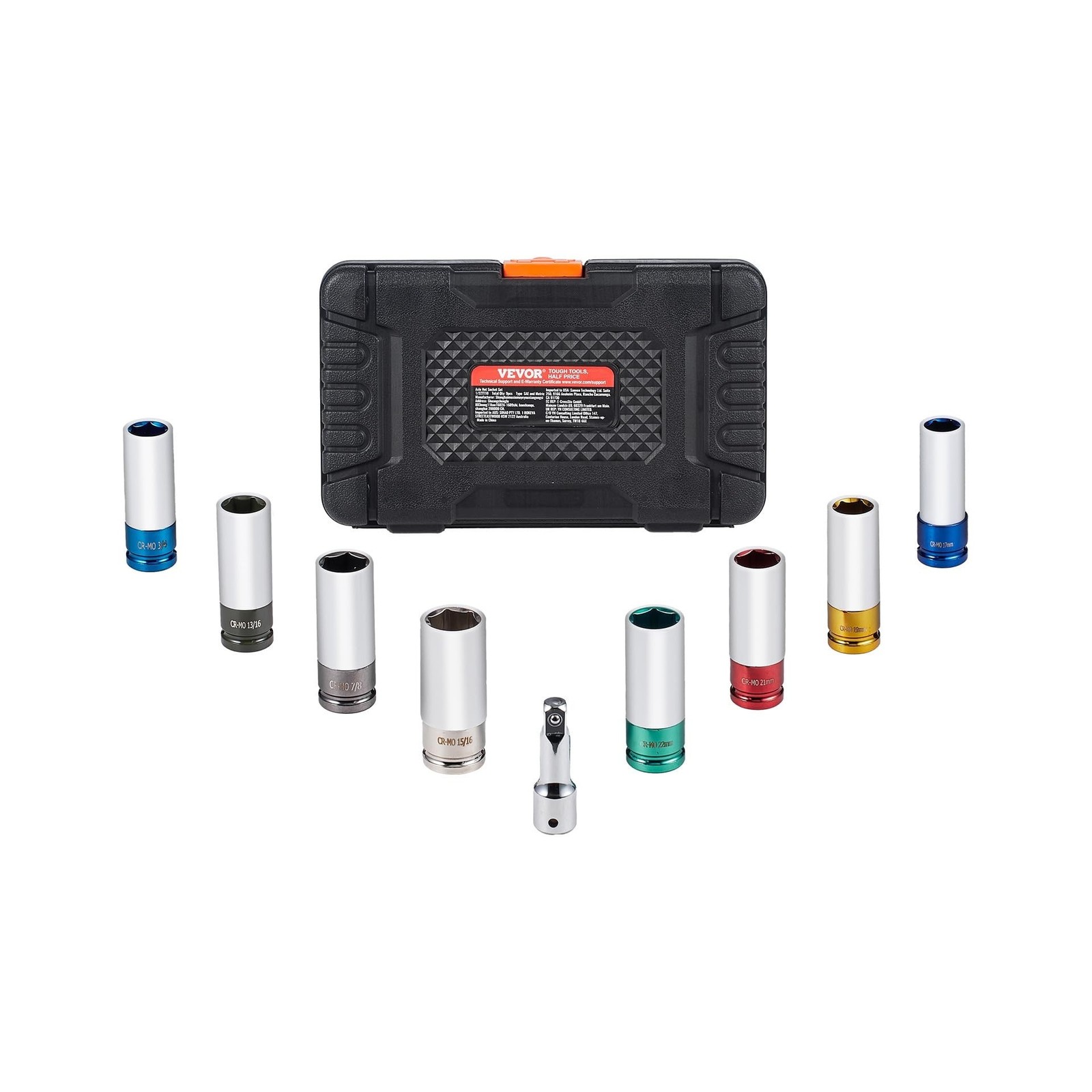 VEVOR 9-Piece Lug Nut Impact Socket Set 1/2 Inch Drive, Metric and ... Fast Ship VEVOR 9-Piece Lug Nut Impact Socket Set 1/2 Inch Drive, Metric and ... Fast Ship