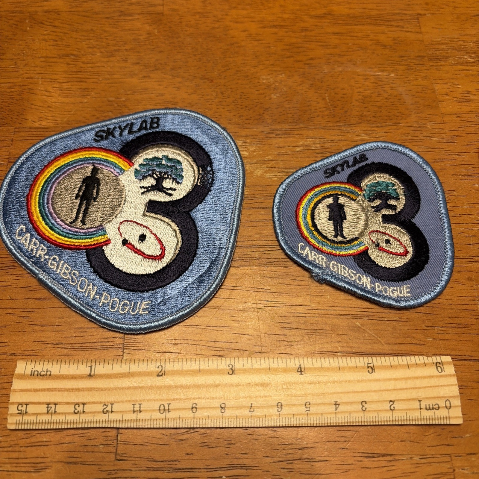 2 Vintage NASA SKYLAB Emblem Patches Mission Carr Gibson Pogue 3\ 2 Vintage NASA SKYLAB Emblem Patches Mission Carr Gibson Pogue 3\