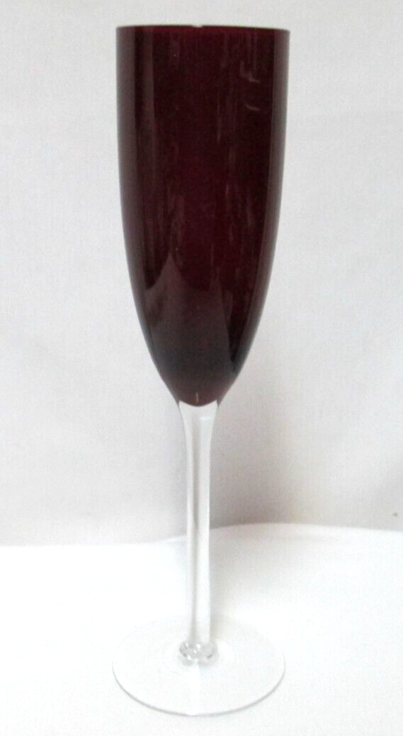 Ruby Red Champagne Flute Glass 9.8\