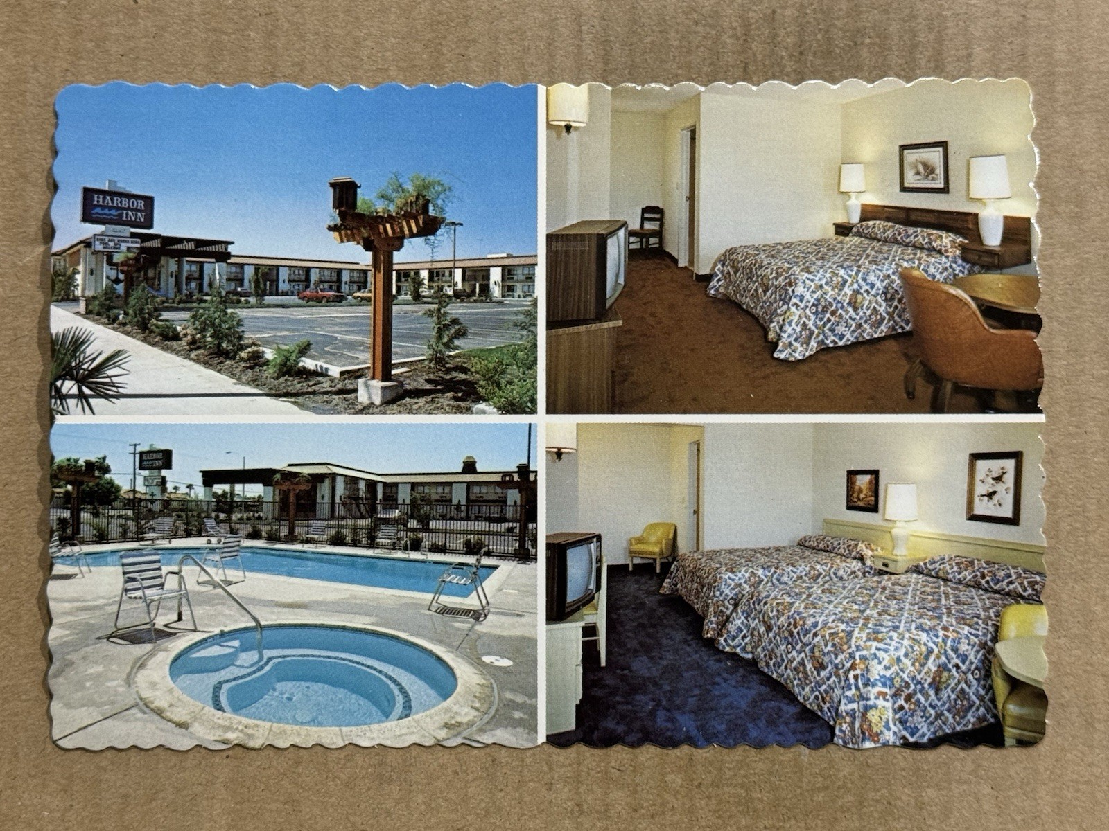 Postcard Anaheim CA California Harbor Inn Motel Roadside Near Disneyland
